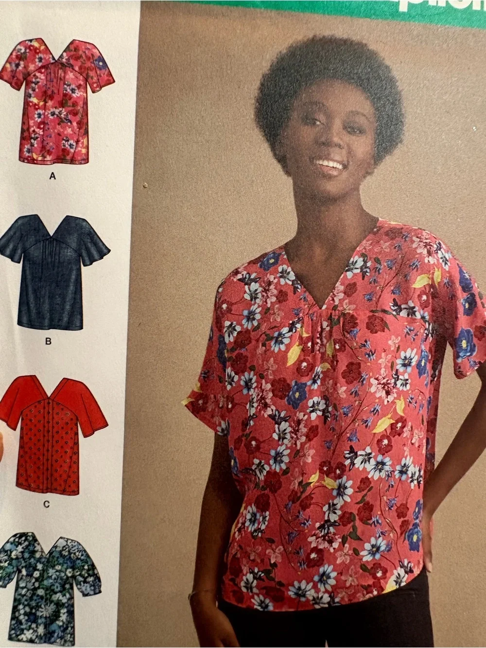 BN UNCUT SIMPLICITY 8949 P5 PLUS SIZE SEWING PATTERNS TOPS
